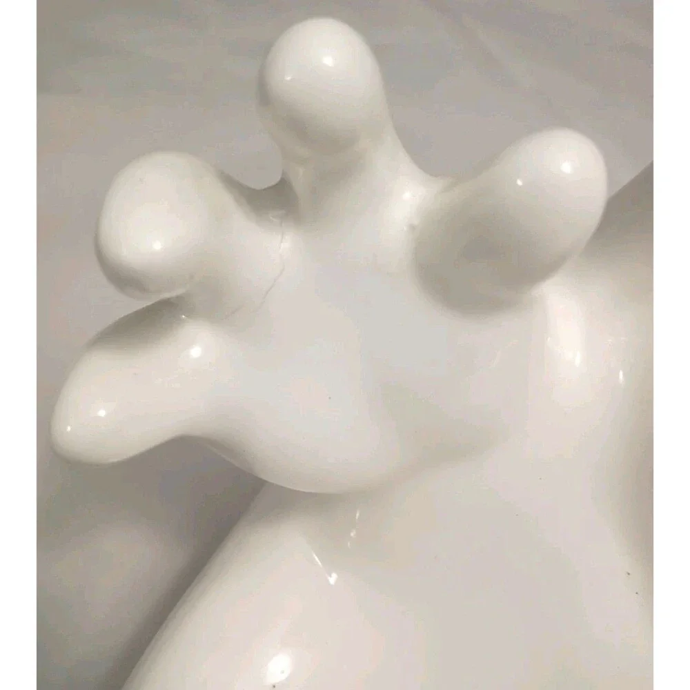 Vintage Lighted Halloween Ghost Ceramic Candy Bowl Dish